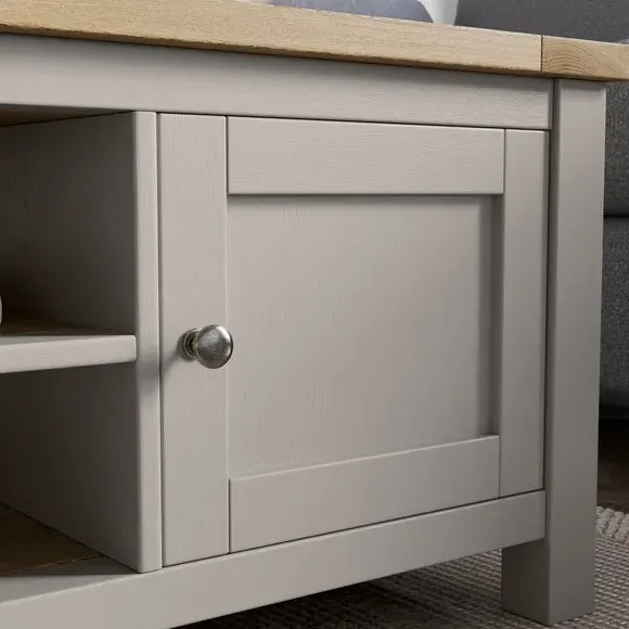 Storage Coffee Table - Stone, Oak Effect