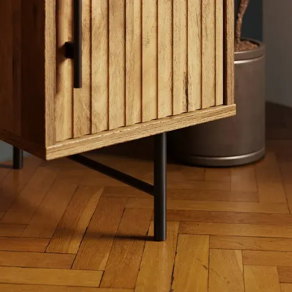 Storage Desk with Drawers - Mango Wood Effect