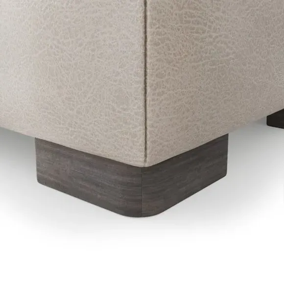 Storage Footstool - Mink, Faux Leather
