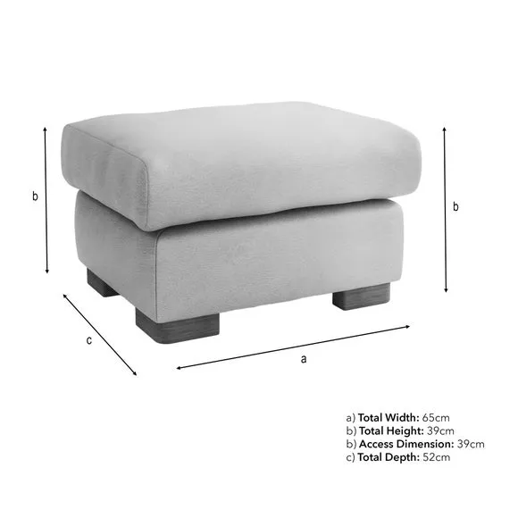 Storage Footstool - Mink, Faux Leather