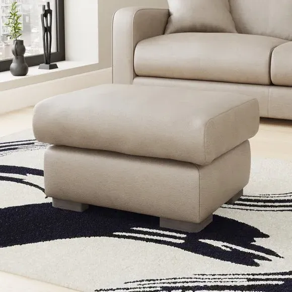 Storage Footstool - Mink, Faux Leather image