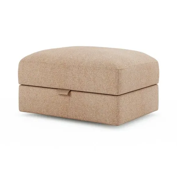 Storage Footstool with Lift Lid - Clay, Fabric