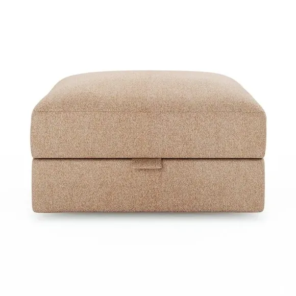 Storage Footstool with Lift Lid - Clay, Fabric