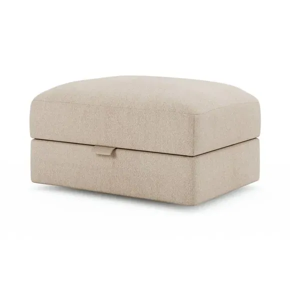 Storage Footstool with Lift Lid - Natural, Fabric