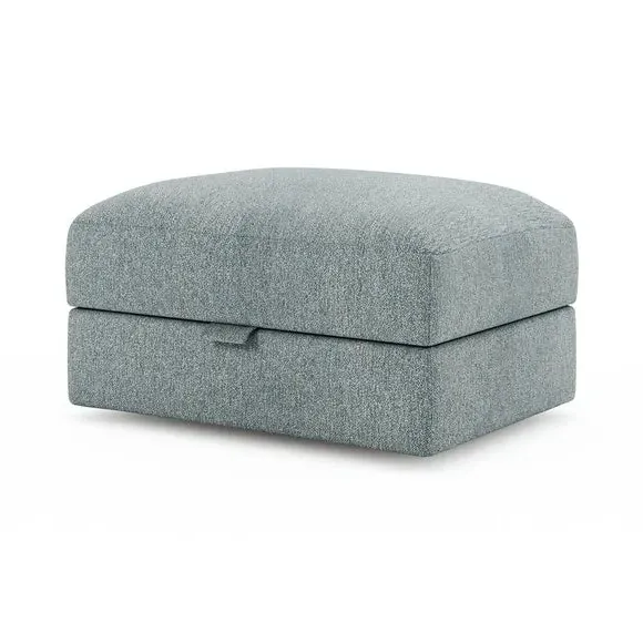 Storage Footstool with Lift Lid - Teal, Fabric