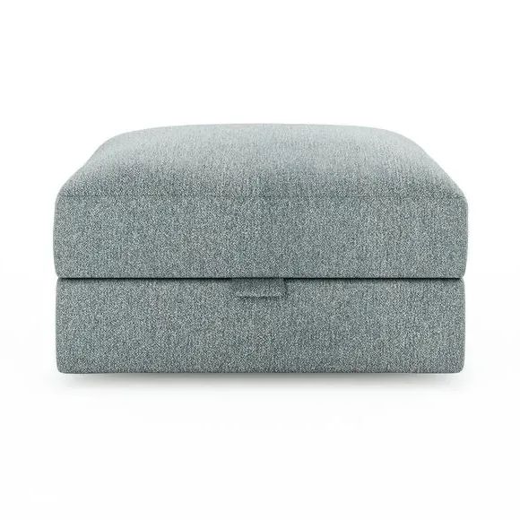 Storage Footstool with Lift Lid - Teal, Fabric