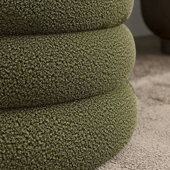 Storage Footstool with Lift Top - Olive, Sherpa