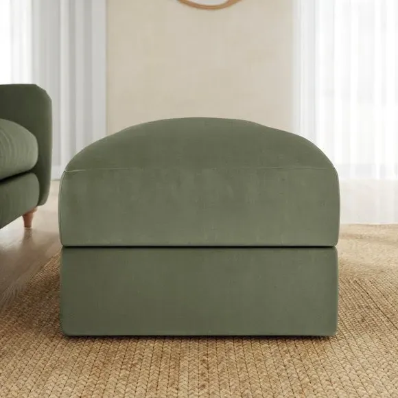 Storage Footstool with Lift Top - Sage, Velvet