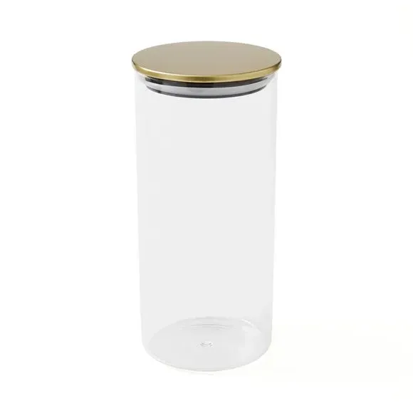 Storage Jar with Airtight Lid - Clear, Glass