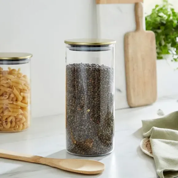 Storage Jar with Airtight Lid - Clear, Glass