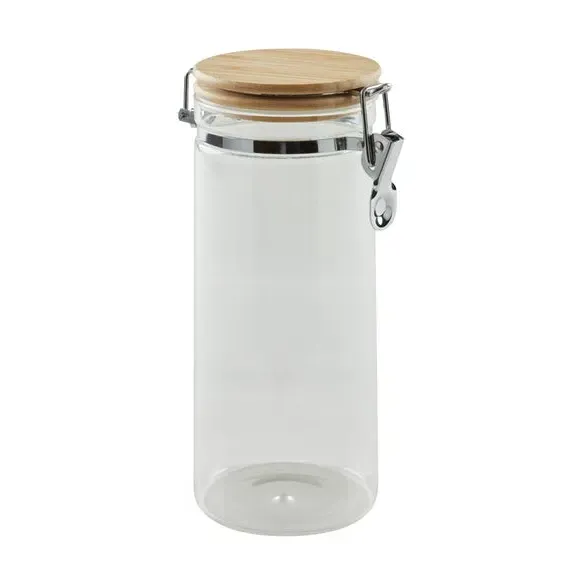 Storage Jar with Clip Lid - Clear, Glass image