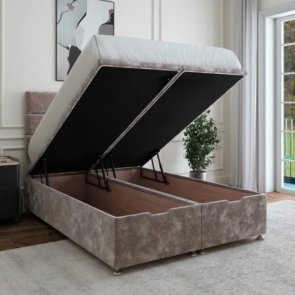 Storage Ottoman Base with Lift Top - Dove, Chenille