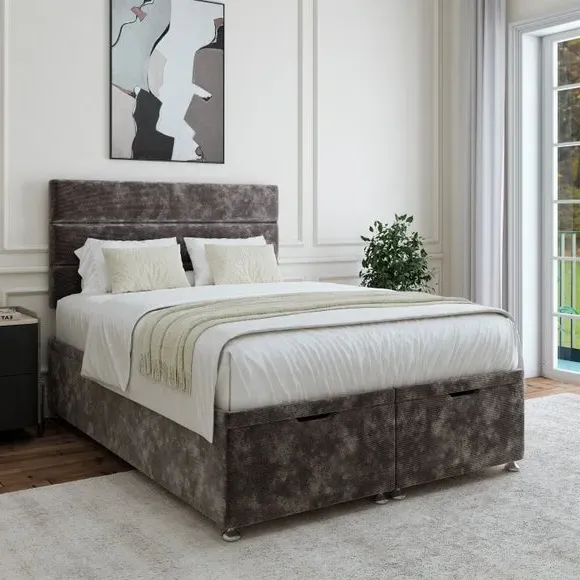 Storage Ottoman Base with Lift Top - Graphite, Chenille