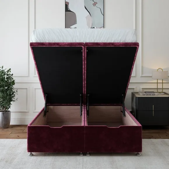 Storage Ottoman Base with Lift Top - Plum, Chenille