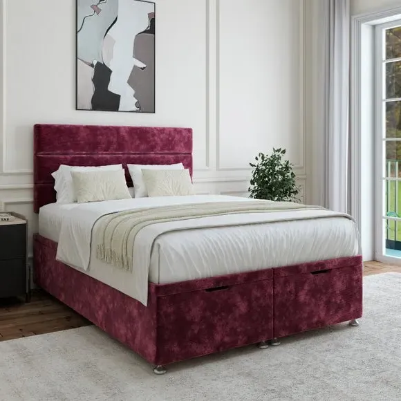 Storage Ottoman Base with Lift Top - Plum, Chenille