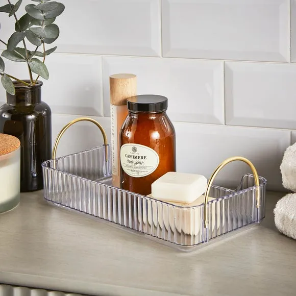 Storage Tray with Handles - Clear, Plastic image