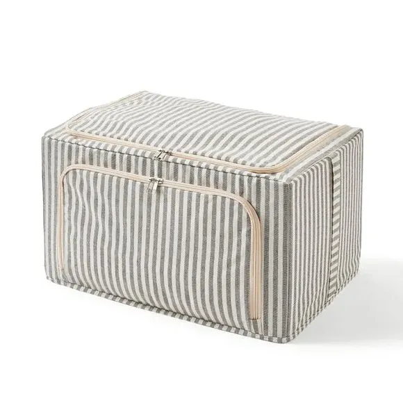 Storage Trunk with Handles - Grey, Fabric