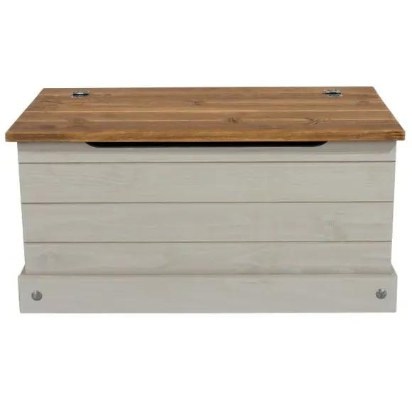 Storage Trunk with Simple Design - Grey, Pine image