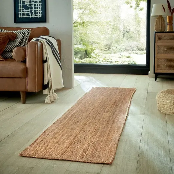 Straight Woven Runner - Natural, Jute image