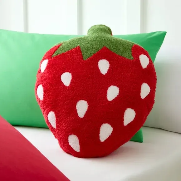 Strawberry Cushion - Red, Polyester image