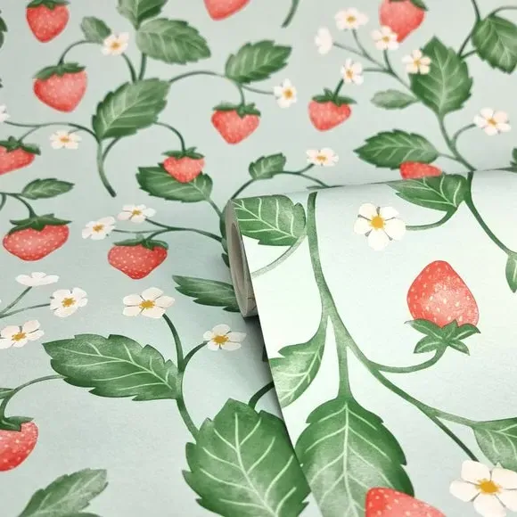 Strawberry Fields Wallpaper - Multicolor