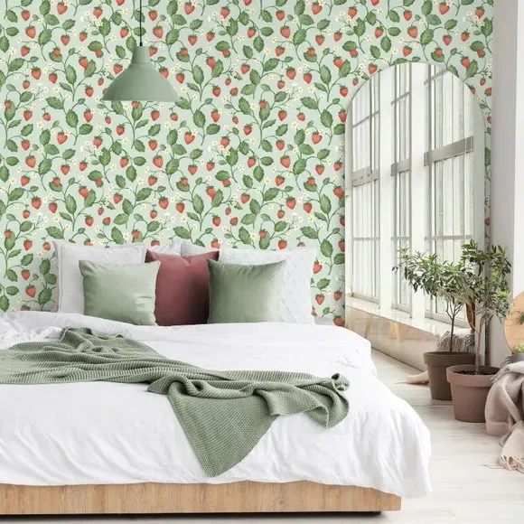 Strawberry Fields Wallpaper - Multicolor