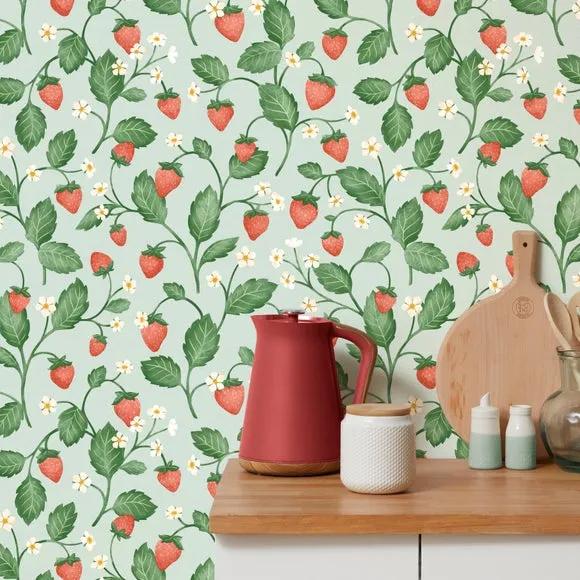 Strawberry Fields Wallpaper - Multicolor