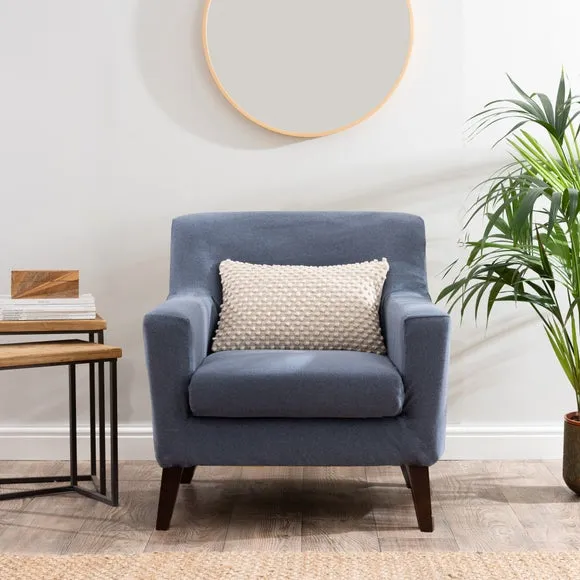 Stretch Armchair Cover - Denim, Soft Marl image
