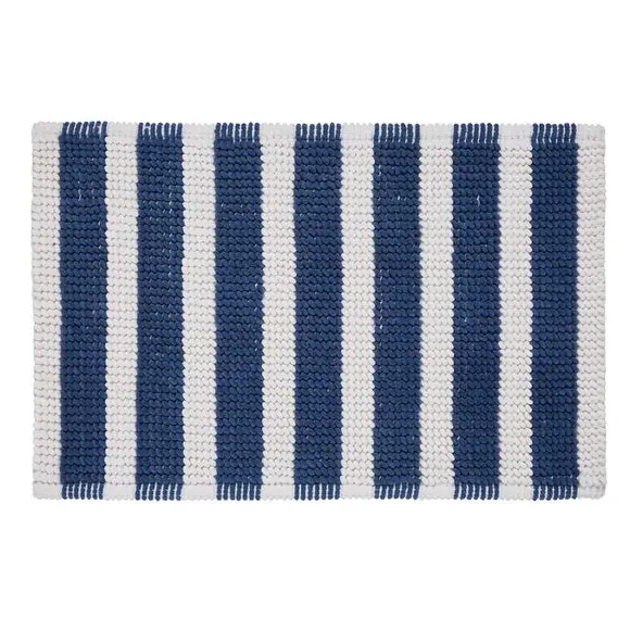 Stripe Bath Mat - Navy image