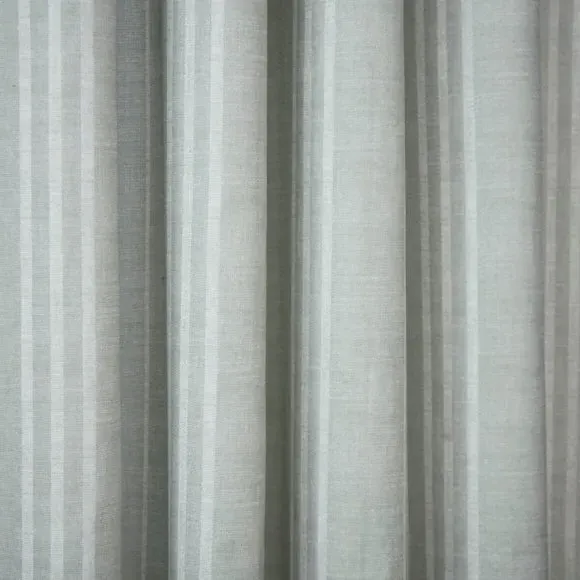 Stripe Blackout Eyelet Curtains - Sage, Polycotton