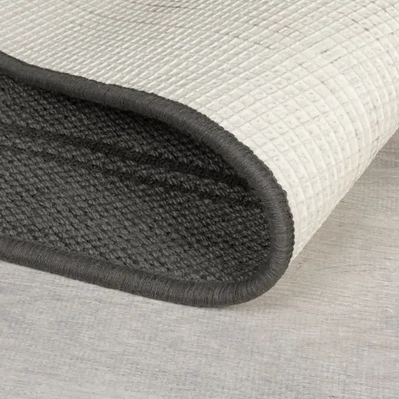 Stripe Border Stair Runner - Black, Jute