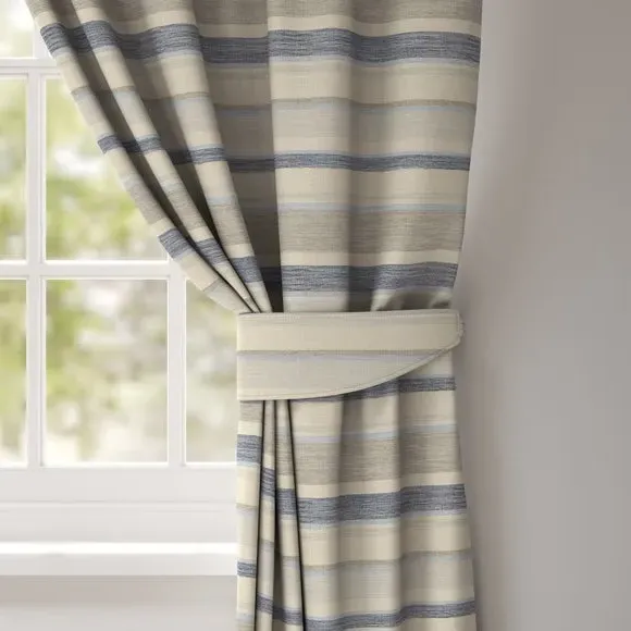 Stripe Curtain Tieback - Grey, Fabric image
