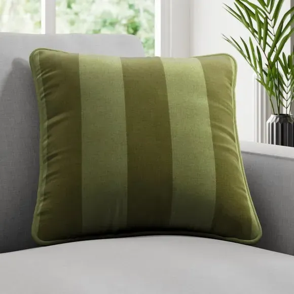 Stripe Cushion Cover Made to Order - Olive image