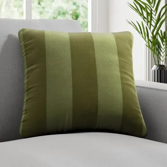 Stripe Cushion Cover Made to Order - Olive