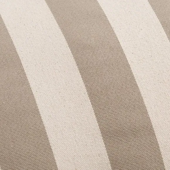 Stripe Cushion with Piping - Natural, Cotton