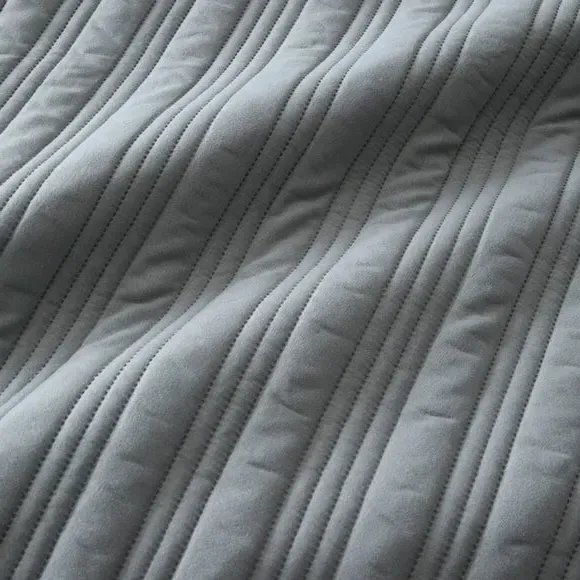 Stripe Duvet Cover Set - Grey, Microfibre