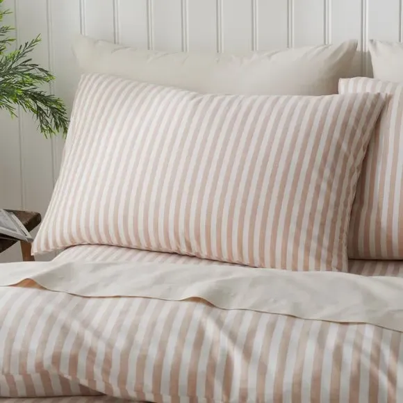 Stripe Duvet Cover Set - Natural, Cotton