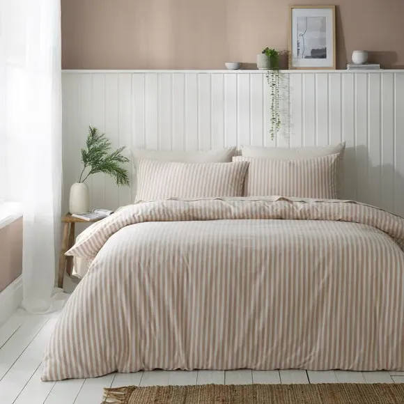 Stripe Duvet Cover Set - Natural, Cotton
