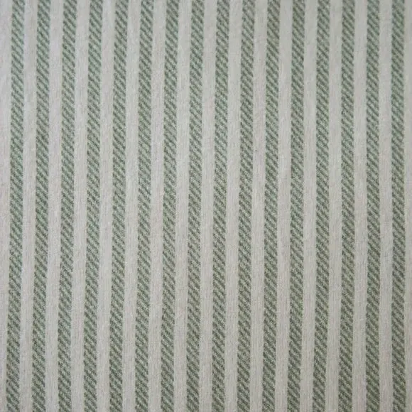Stripe Duvet Cover Set - Sage, Brushed Cotton