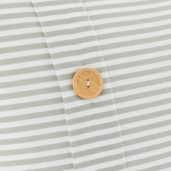 Stripe Duvet Cover Set - Sage, Polyester