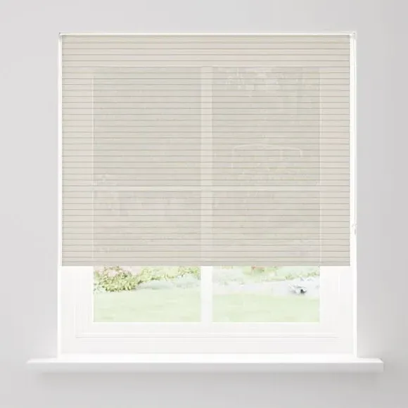 Stripe Roller Blind Semi Sheer - Natural, Polyester