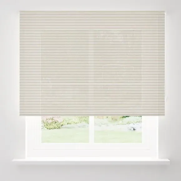 Stripe Roller Blind Semi Sheer - Natural, Polyester