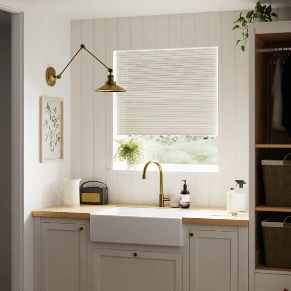 Stripe Roller Blind Semi Sheer - Natural, Polyester