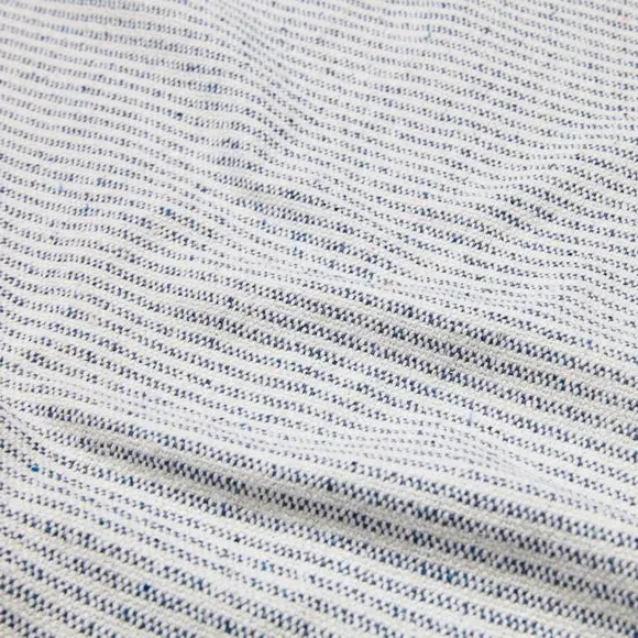 Stripe Throw Blanket with Tassels - Blue