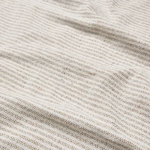 Stripe Throw Blanket with Tassels - Natural