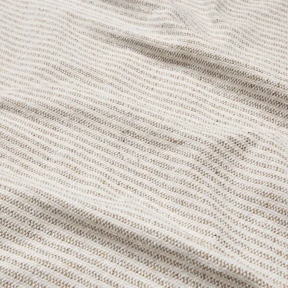 Stripe Throw Blanket with Tassels - Natural