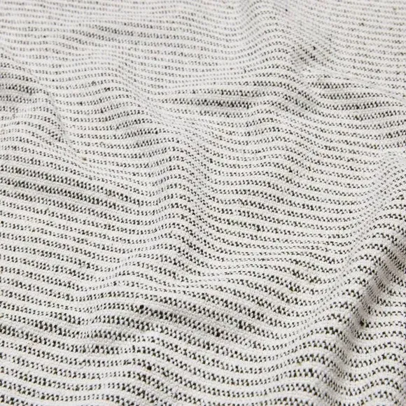 Stripe Throw Blanket with Tassels - Olive