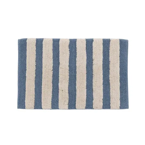 Stripe Tufted Bath Mat - Ashley Blue, Cotton