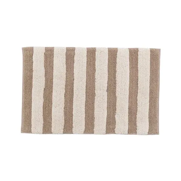 Stripe Tufted Bath Mat - Charcoal, Cotton