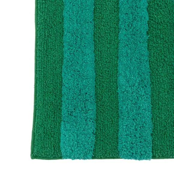 Stripe Tufted Bath Mat - Green, Cotton